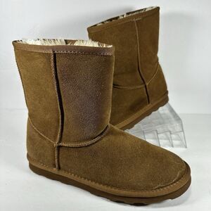 Time and Tru Women’s Tan Faux Suede Mid-Calf Boots – Size 9 – Faux Fur Lined